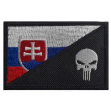 Nášivka PUNISHER SLOVAKIA 8x5cm so suchým zipsom