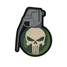 Patch Handgrenade Punish Skull 3D