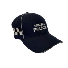 Šiltovka MESTSKÁ POLÍCIA so šachovnicou - tmavomodrá