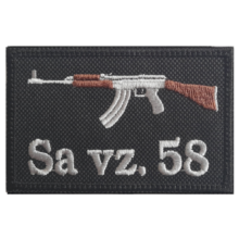 Nášivka Samopal vz.58 8x5cm so suchým zipsom